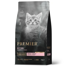 Сухой корм Premier Cat Turkey Kitten для котят, с индейкой, 2 кг