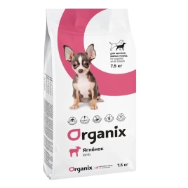 Сухой корм Organix Small Puppy Lamb для щенков малых пород, с ягненком, 7,5 кг