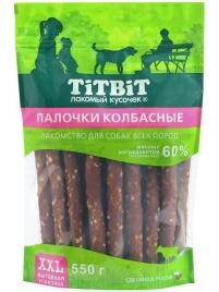 Лакомство Titbit палочки колбасные для собак, 550 г