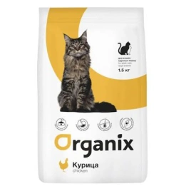 Сухой корм Organix Adult Chicken для кошек, с курицей, 1,5 кг