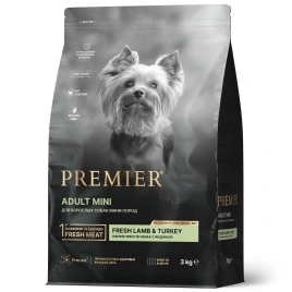 Сухой корм Premier Dog Lamb & Turkey Adult Mini для собак мелких пород, с ягненком и индейкой, 3 кг