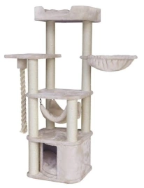 Игровая площадка NOBBY Zada для кошек, кремовая, 50 см х 50 см х 145 см
