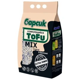 Наполнитель Барсик Tofu Mix Original для кошачьих туалетов, бентонит комкующийся, 4,54 л