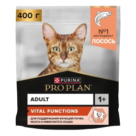 Сухой корм PRO PLAN Salmon для взрослых кошек, с высоким содержанием лосося, 400 г