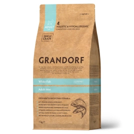 Сухой корм Grandorf White Fish Mini Белая рыба для взрослых собак мелких пород, 1 кг