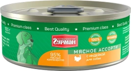 Влажный корм Четвероногий Гурман Turkey & Meat Assortment для собак, с индейкой и мясным ассорти, 100 г