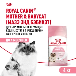 Сухой корм Royal Canin Mother & Babycat для котят, беременных и лактирующих кошек, 4 кг
