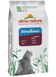 Сухой корм Almo Nature Sterilised Beef & Rice, для стерилизованных кошек со cвежей говядиной и коричневым рисом, 12 кг