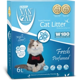 Наполнитель Van Cat для кошачьего туалета, комкующийся без пыли с ароматом весенней свежести, 6 л