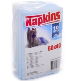 Пеленки Napkins для собак, впитывающие, 10 шт, 60 см х 40 см