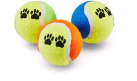 Игрушка NOBBY для собак, дисплей, мяч теннисный, 12 шт, 9 см
