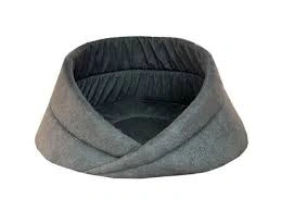 Лежак Homepet для домашних животных, Микровелюр Релакс Leather №2 пыльно-голубой, 55 см х 55 см х 27 см
