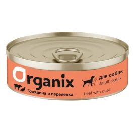 Влажный корм Organix Preventive Line Beef & Quail для собак, с говядиной и перепелкой, 100 г