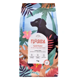 Сухой корм FLORIDA Maxi Adult Lamb & Pear для взрослых собак крупных пород, с ягненком и грушей, 1 кг