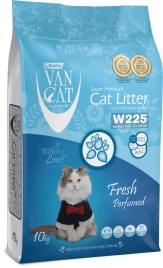 Наполнитель Van Cat Fresh для кошачьего туалета, комкующийся без пыли с ароматом весенней свежести, 12 л