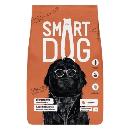 Сухой корм Smart Dog Turkey для взрослых собак крупных пород с чувствительным пищеварением, с индейкой, 3 кг