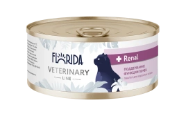 Влажный корм FLORIDA Veterinary диетический Renal для взрослых кошек для поддержания функции почек, 100 г