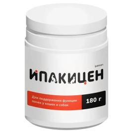 Добавка Apicenna для поддержания функции почек у кошек и собак, Ипакицен, 180 г