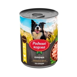 Влажный корм Родные корма Chicken для собак, курочка по-елецки, 970 г