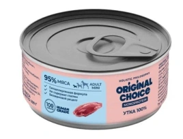 Влажный корм ORIGINAL CHOICE Monoprotein Adult Mini Duck для собак мелких пород, с уткой, 100 г