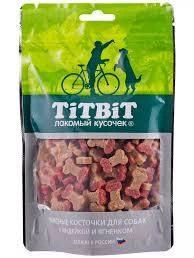 Лакомство Titbit мясные косточки для собак, с индейкой и ягненком, 145 г
