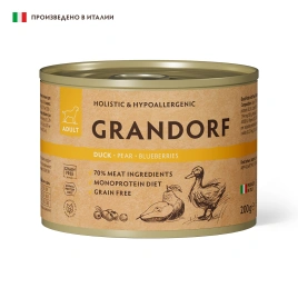 Влажный корм Grandorf Lamb для собак, паштет из ягненка, 200 г