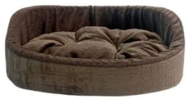 Лежак Homepet Indigo Chocolate для домашних животных, №3 шоколадный, 57 см х 45 см х 17 см