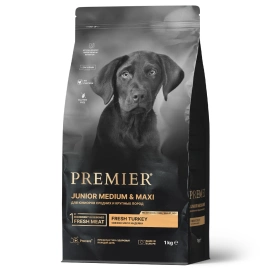 Сухой корм Premier Dog Turkey Junior Medium & Maxi для юниоров средних и крупных пород, с индейкой, 1 кг