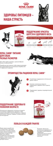 Сухой корм Royal Canin Medium Adult 7+ для собак, 15 кг фото 10