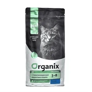 Сухой корм Organix Sterilised Rabbit для стерилизованных кошек, с кроликом, 800 г фото 1