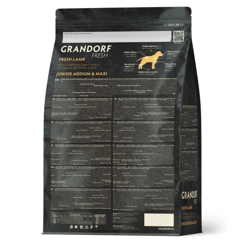 Сухой корм Grandorf Fresh Dog Lamb & Sweet Potato для юниоров средних и крупных пород беременных и кормящих собак беззерновой ягненок, с бататом, 10 кг фото 2