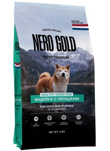 Сухой корм NERO GOLD Turkey & Vegetables для собак и щенков, с мясом индейки и овощами, 3 кг фото 1