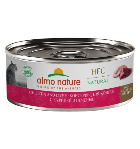 Влажный корм Almo Nature Chicken & Liver для кошек, с курицей и печенью, 100 г фото 1