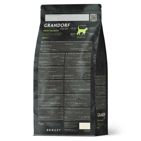 Сухой корм Grandorf Fresh Cat Salmon & Sweet Potato для взрослых кошек для здоровья кожи и шерсти или склонных к аллергии лосось, с бататом, 400 г фото 2