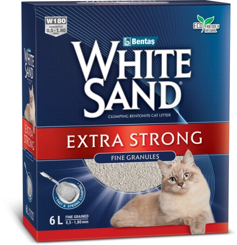 Наполнитель White Sand для кошачьего туалета, комкующийся "Экстра", без запаха, 6 л фото 1