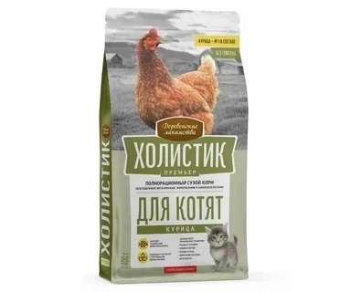 Сухой корм Деревенские Лакомства Holistic Премьер, для кошек,с курицей для котят, 400 г фото 1