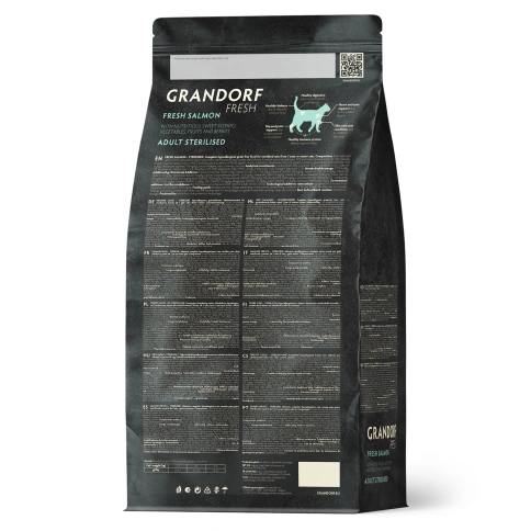 Сухой корм Grandorf Fresh Cat Salmon & Sweet Potato для стерилизованных кошек лосось, с бататом, 400 г фото 2
