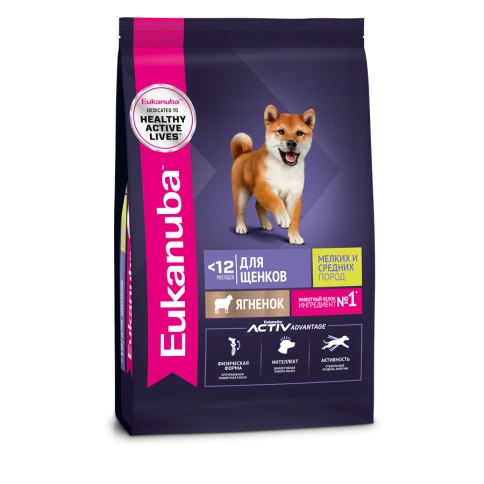 Сухой корм Eukanuba Puppy Lamb для щенков до 12 месяцев, с ягненком, 7 кг фото 1
