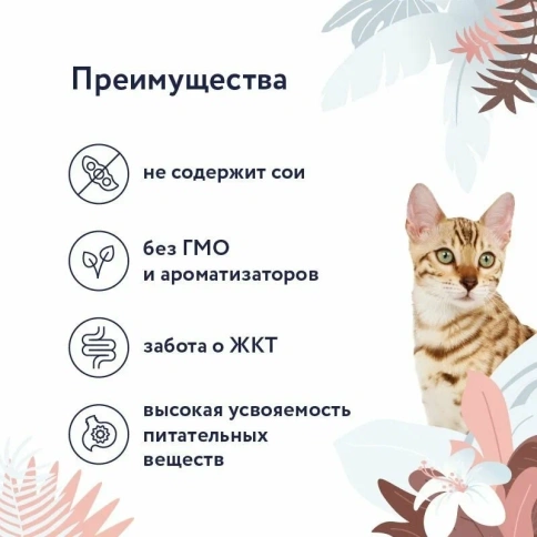Влажный корм FLORIDA Gastrointestinal Quail для кошек при расстройствах пищеварения, с перепелкой, 100 г фото 3