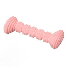 Игрушка Homepet Dental для собак, гантель с шипами розовая, 14,2 см фото 1