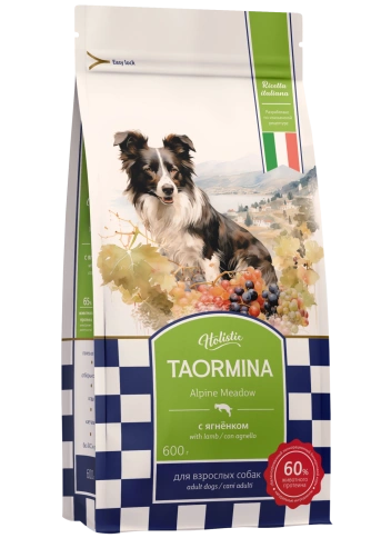 Сухой корм Taormina Lamb Alpine Meadow для взрослых собак, с ягненком, 600 г фото 1