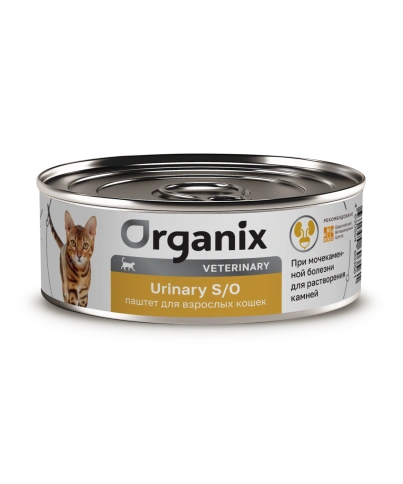 Влажный корм Organix Veterinary Urinary S/O для взрослых кошек при мочекаменной болезни, 100 г фото 1