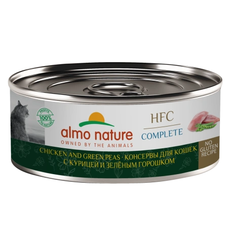 Влажный корм Almo Nature Chicken для кошек, с курицей и зеленым горошком, 100 г фото 1