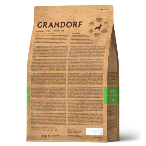Сухой корм Grandorf Lamb & Turkey Mini для взрослых собак мелких пород, с ягненком и индейкой, 3 кг фото 2