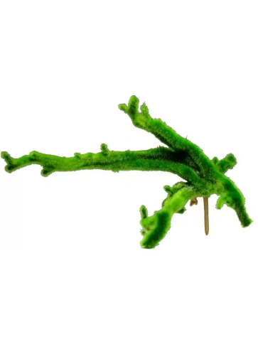 Декорация Fauna Int коряга зелёная пластик, 21 см х 11 см х 12 см фото 1