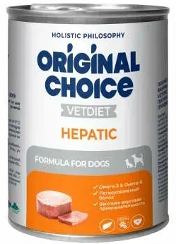 Влажный корм ORIGINAL CHOICE Veterinary Diet Hepatic Dog & Puppy, 340 г фото 1