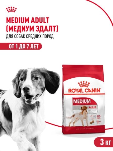Сухой корм Royal Canin Medium Adult для собак, 3 кг фото 13