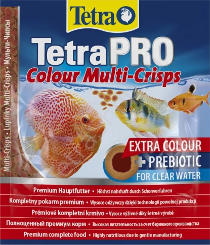 Корм для рыб Tetra PRO Colour Multi Crisps высококачественный для всех видов декоративных рыб усиление и насыщенность красок, 12 г фото 1