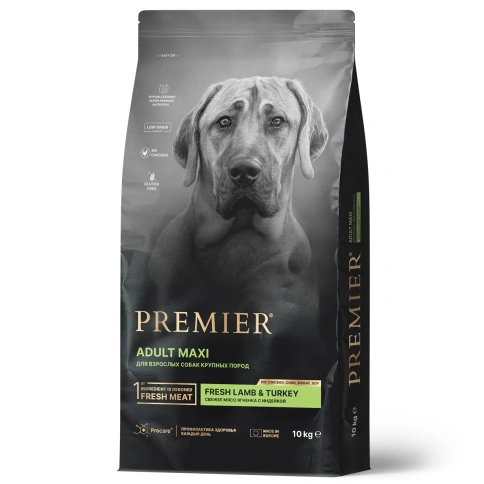 Сухой корм Premier Dog Lamb & Turkey Adult Maxi для собак крупных пород, с ягненком и индейкой, 10 кг фото 1
