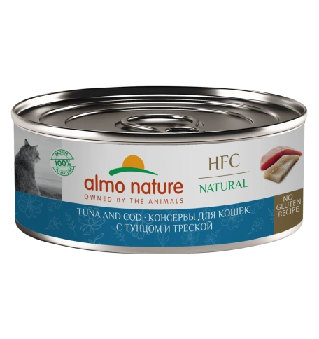 Влажный корм Almo Nature Tuna & Cod для кошек, с тунцом и треской, 100 г фото 1